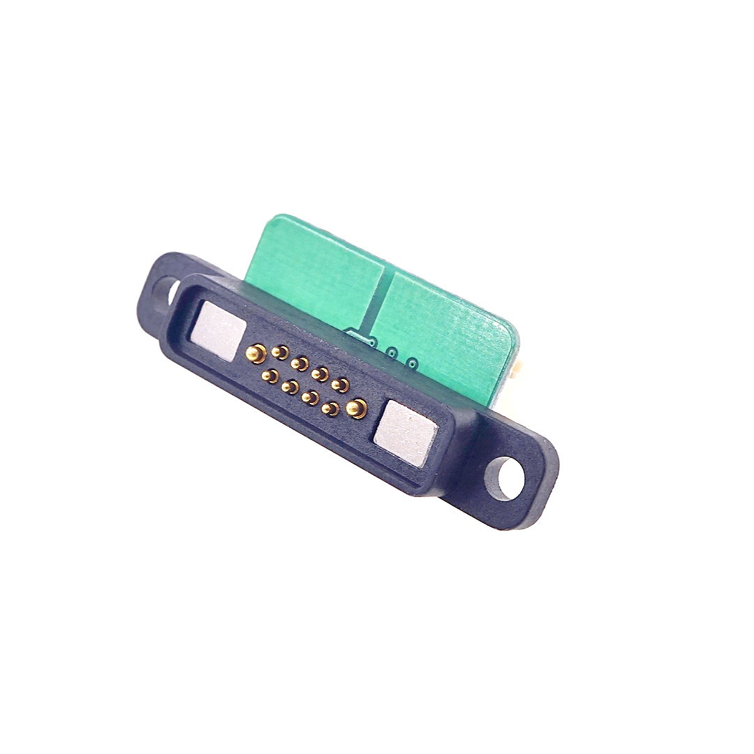 Dual Row Magnetic Connector 5A with PCBA