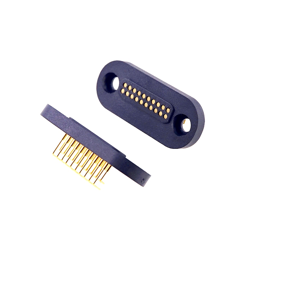 1.27 2x10 Pin Femael Right Angle with Mounting Holes