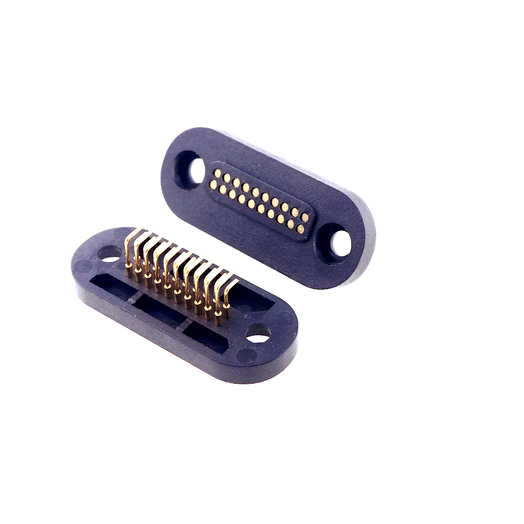1.27 2x10 Pin Femael Right Angle with Mounting Holes