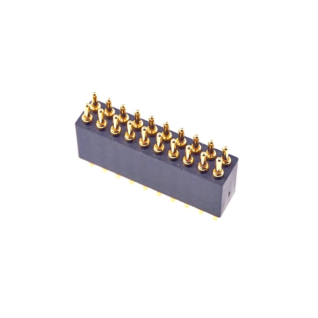 1.27 2x10 Pin Femael Right Angle with Mounting Holes